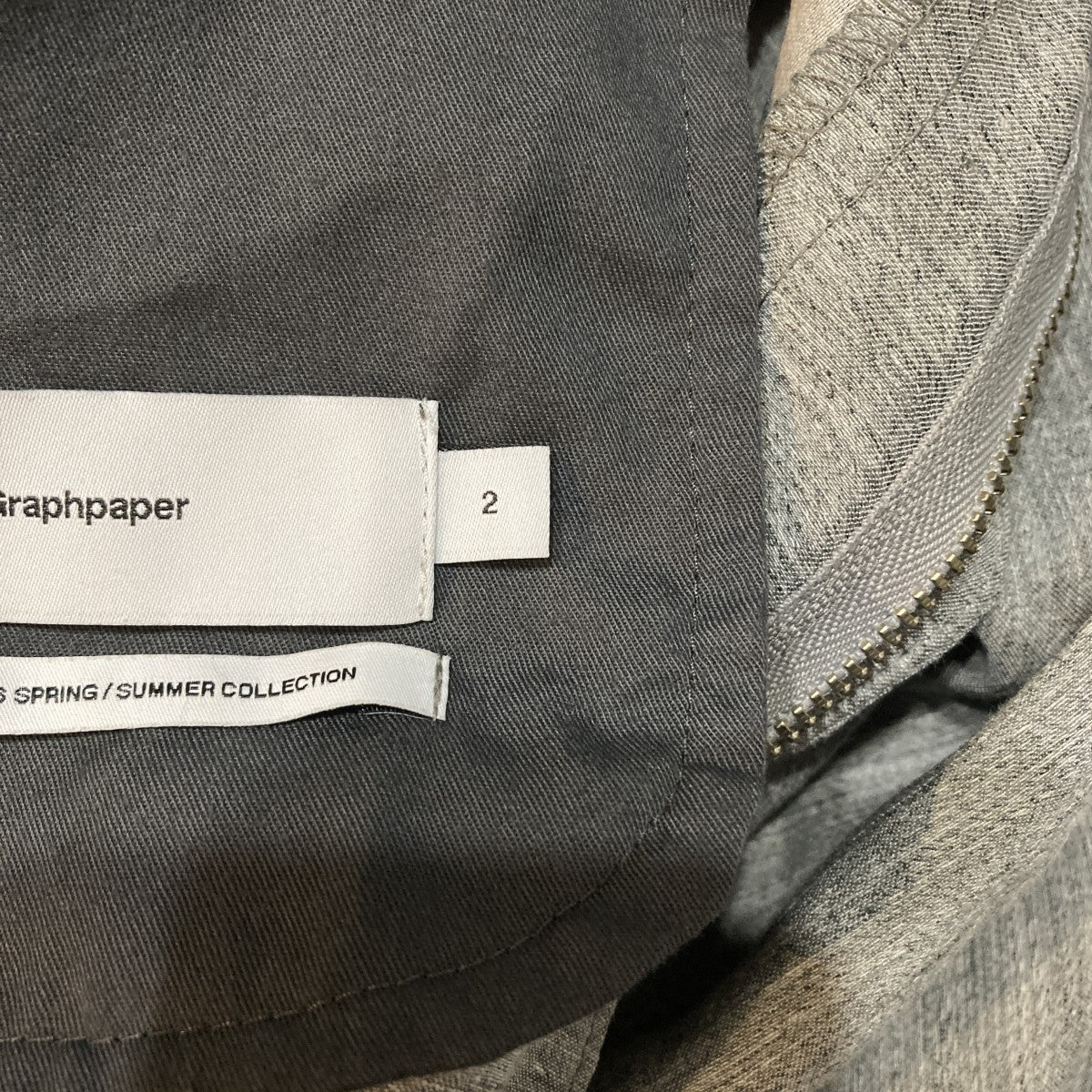 Graphpaper 26SSLinen Cupro Back Satin Belted Pants1タックリネンパンツGM261-40371 古着・中古-6枚目のアイテム画像