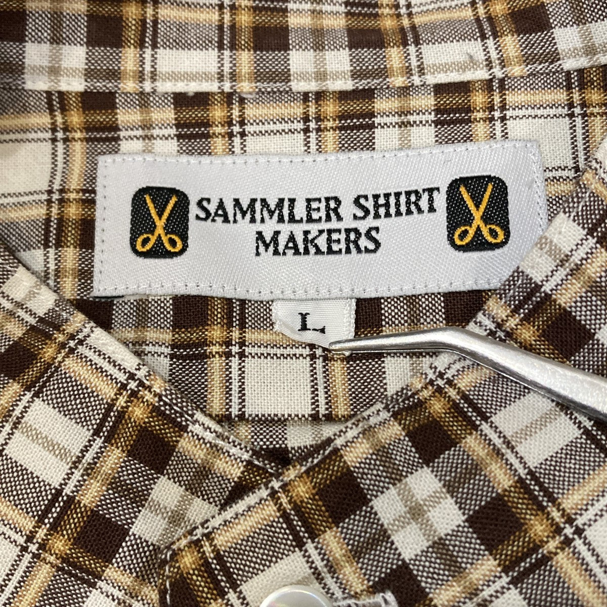 SAMMLER SHIRT MAKERS チェック長袖シャツ110-591-04 古着・中古-5枚目のアイテム画像