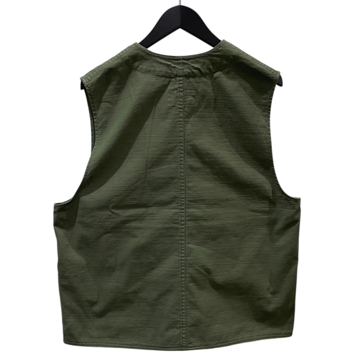 NIGEL CABOURN 26SS コットンベスト V01 WORK SUIT VEST - SLUB SATEEN ブイゼロワン ワークスーツベスト - スラブサテン 8052-13-70030 古着・中古-2枚目のアイテム画像