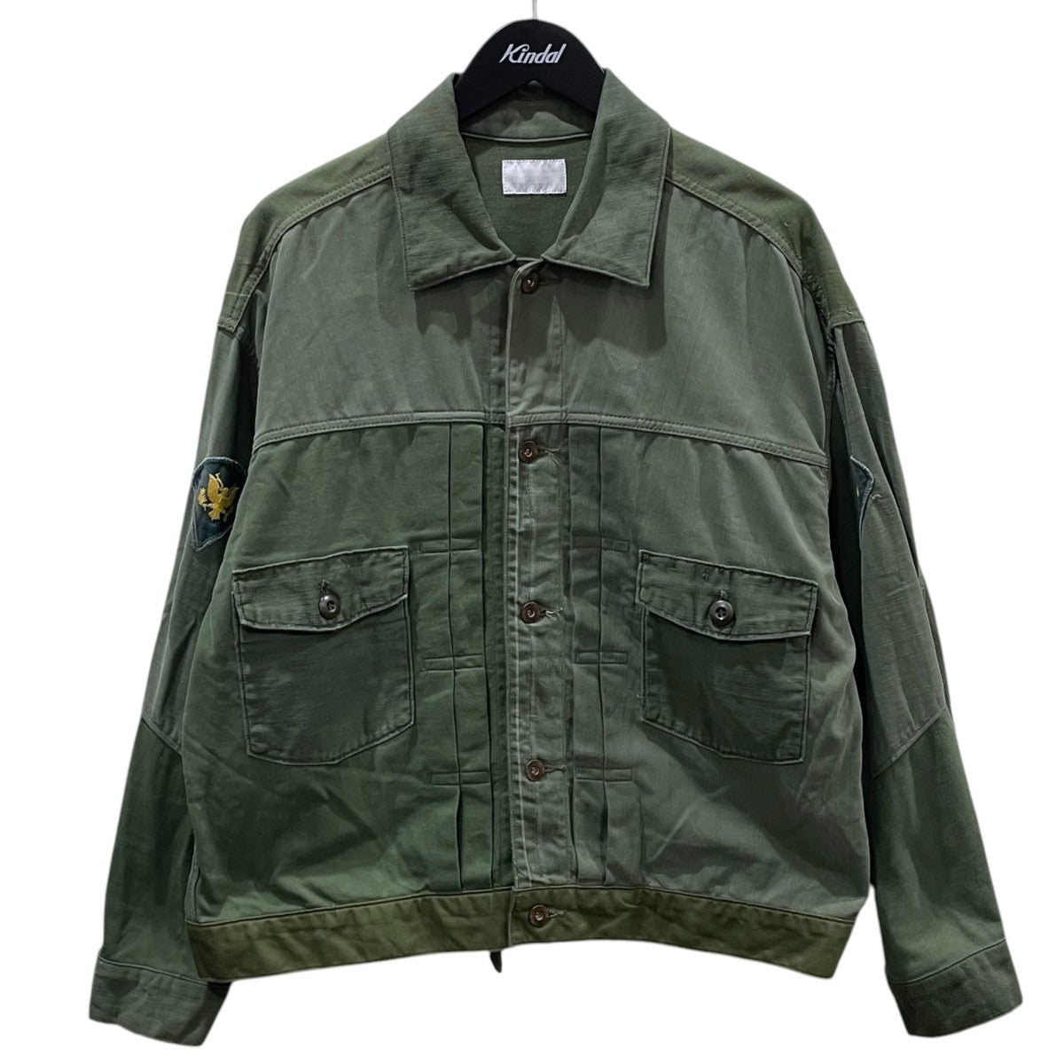 CHANGES 26SS リメイクミリタリーシャツ Remake US Army Shirt 1st リメイク ユーエスアーミーシャツ ファースト 長袖シャツ 古着・中古-1枚目のアイテム画像
