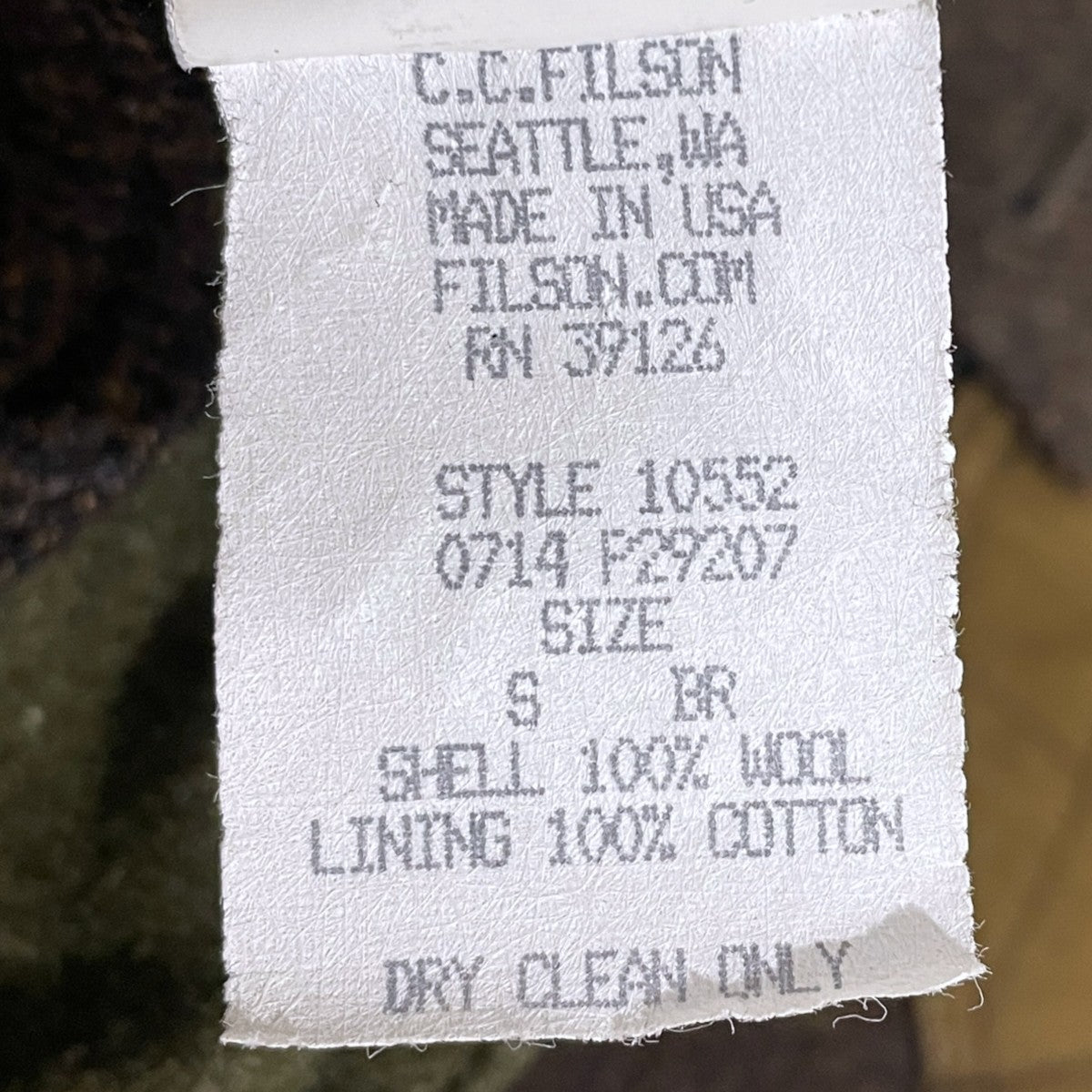 NIGEL CABOURN×C．C． FILSON ソフトハンティングジャケット SOFT HUNTING JACKET 8081280010 古着・中古-8枚目のアイテム画像
