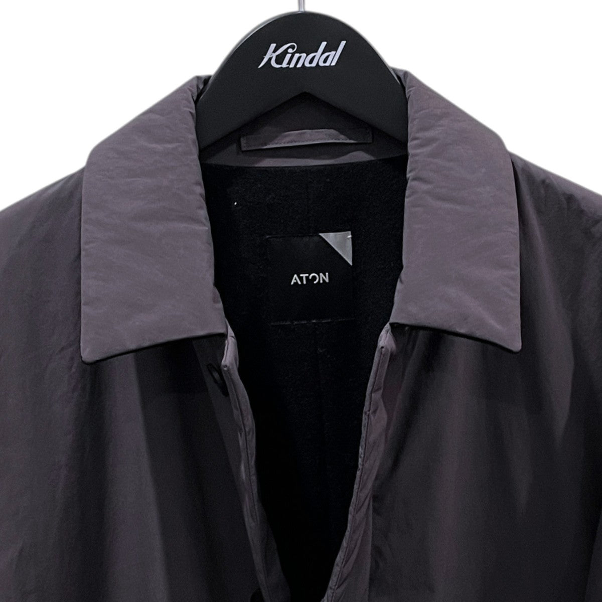 ATON 23AW アサコナイロン バルマカーンコート ASAKO NYLON BALMACAAN COAT CM．AG．NW．6990 古着・中古-3枚目のアイテム画像