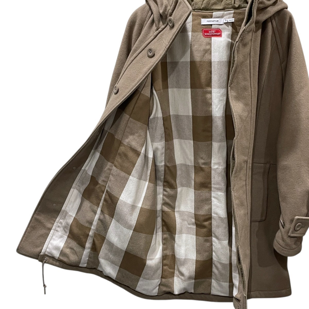 nonnative 16AW ウィンドストッパー ツーリストフーデッドコート TOURIST HOODED COAT W／N MELTON WITH WINDSTOPPER 2L NN-JU3009 古着・中古-4枚目のアイテム画像