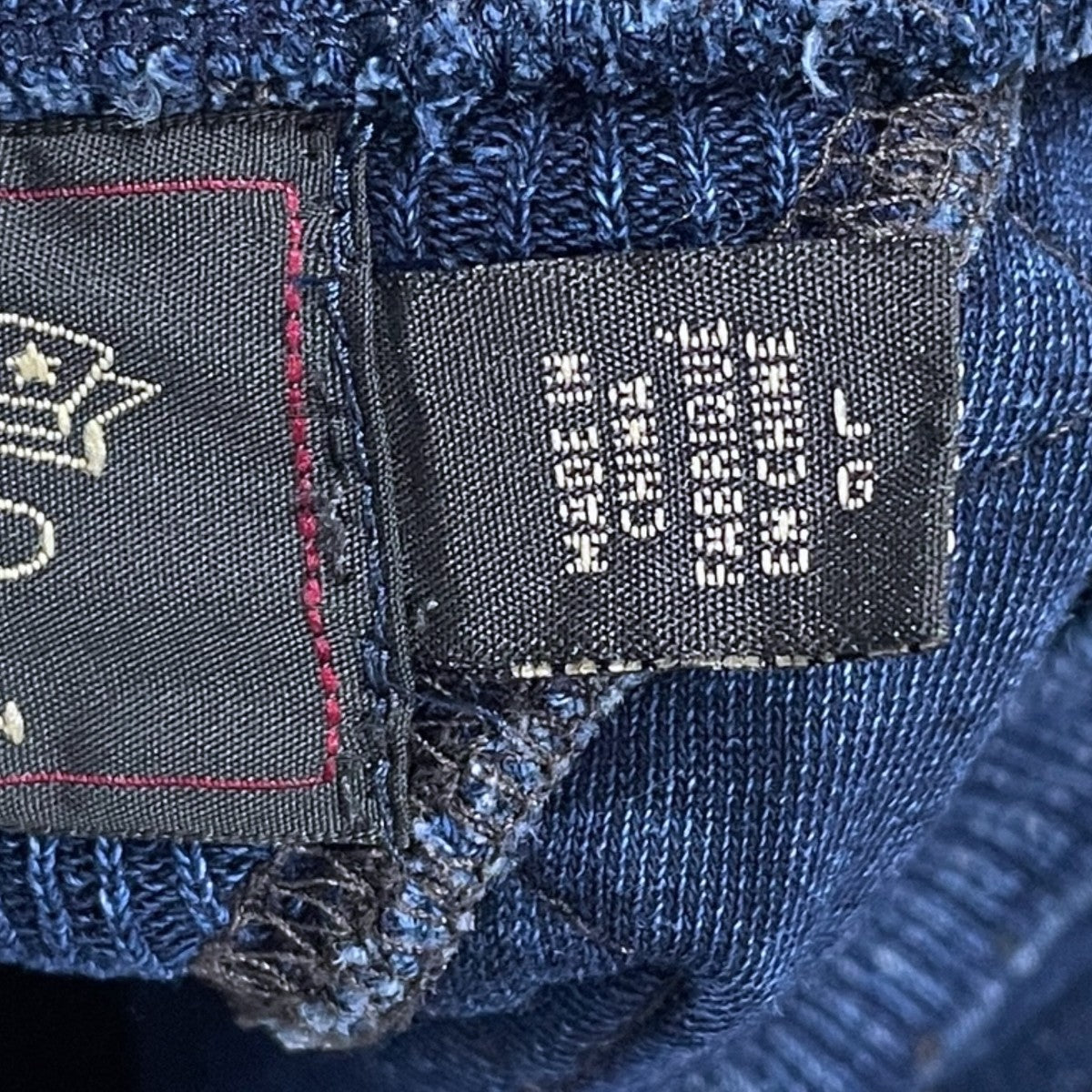 インディゴ染め キルティングスウェットトレーナー Quilted Indigo Cotton Crewneck ルテッドインディゴコットンクルーネック 782758388001
