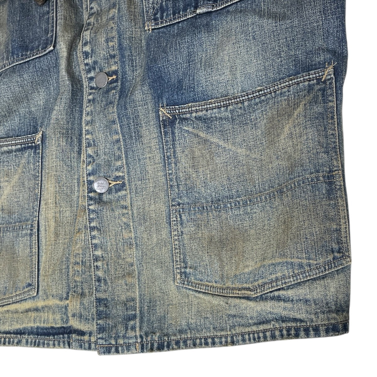 RRL 加工デニムカバーオール DENIM ENGINEER COAT デニムエンジニアコート 782754554001 古着・中古-6枚目のアイテム画像