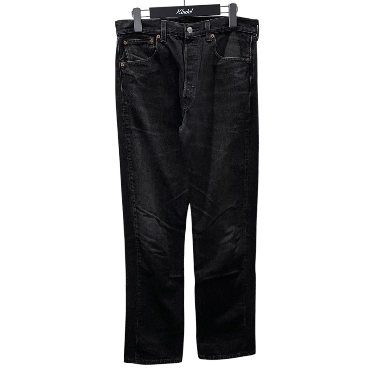 90s デニムパンツ 501 Original Straight ／ Black Denim (Garment Dyed) MADE IN USA ボタン裏552 501-0185