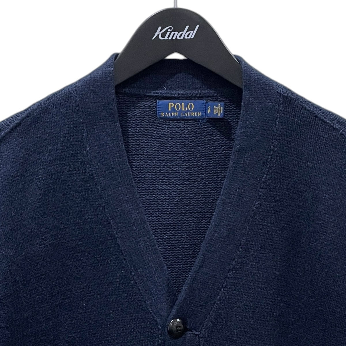 RALPH LAUREN コットンリネンVネックニットカーディガン Letterman Cardigan レターマンカーディガン 古着・中古-3枚目のアイテム画像