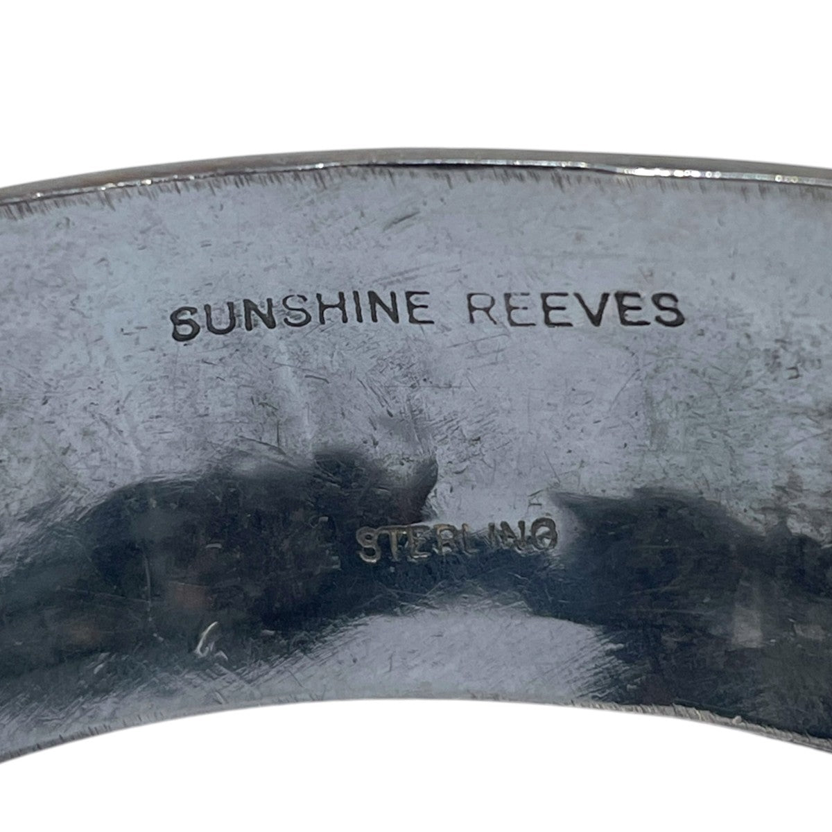 インディアンジュエリー スタンプワークバングル SUNSHINE REEVES サンシャンリーブス ナバホ族 NAVAJO 古着・中古-9枚目のアイテム画像