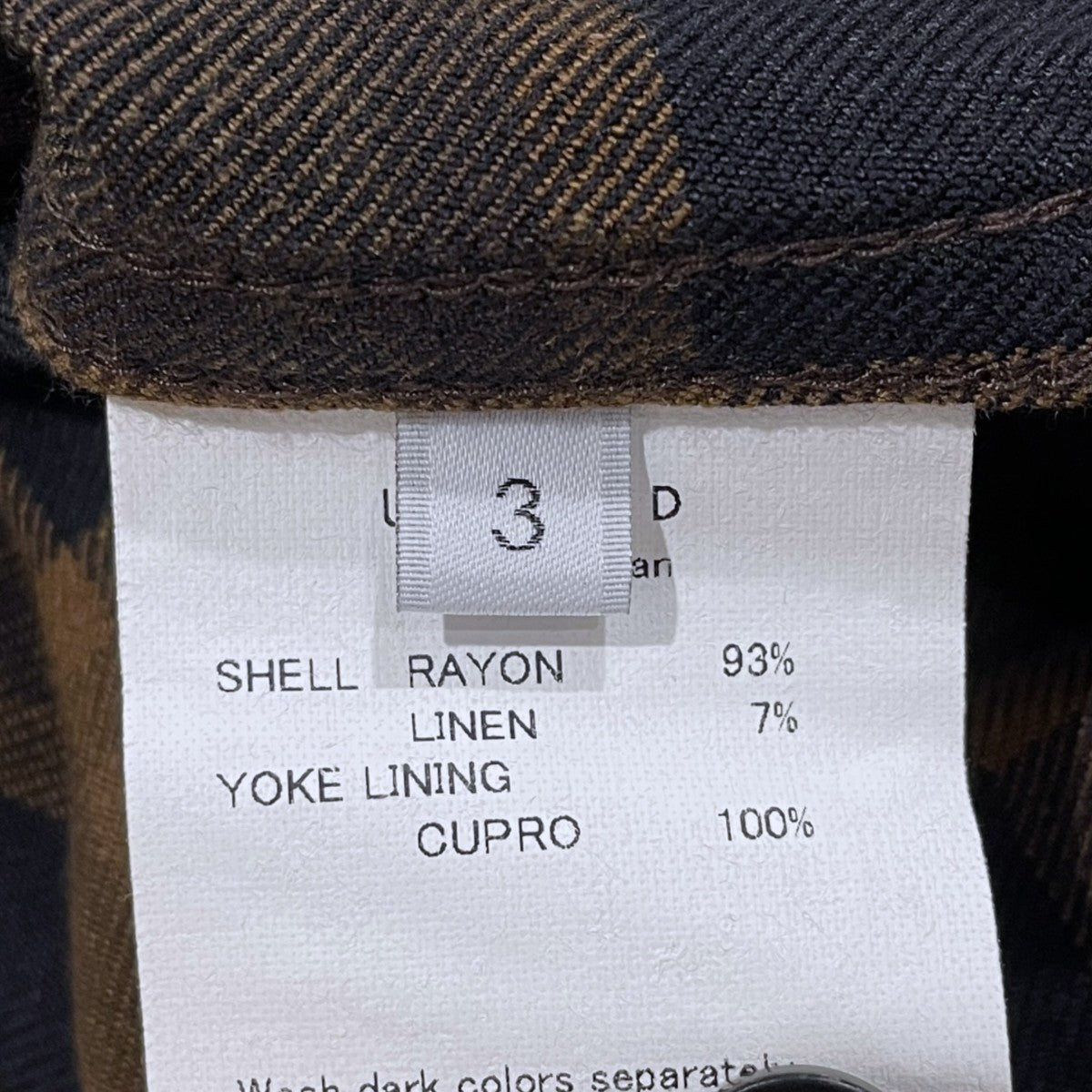 UNUSED×PENDLETON 26AW チェック柄シャツ Long sleeve check shirt ロングスリーブチェックシャツ US2582-C002S3 古着・中古-6枚目のアイテム画像