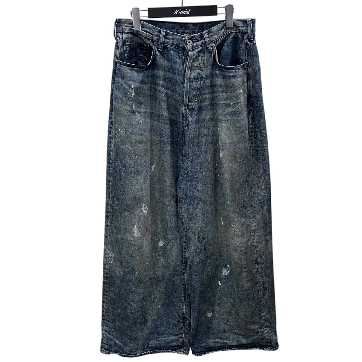 加工デニムパンツ FRESH MAN DENIM WIDE PANTS PAINT フレッシュマンデニムワイドパンツペイント REPT-054P