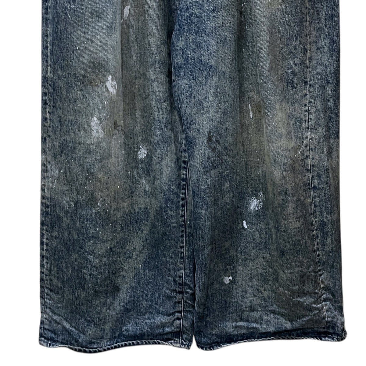 加工デニムパンツ FRESH MAN DENIM WIDE PANTS PAINT フレッシュマンデニムワイドパンツペイント REPT-054P