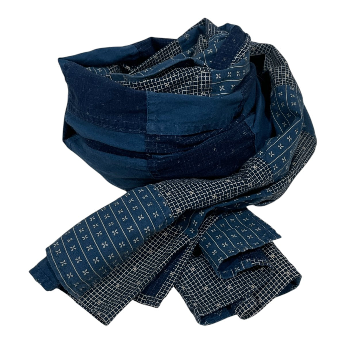 インディゴパッチワークスカーフ Indigo Patchwork Scarf