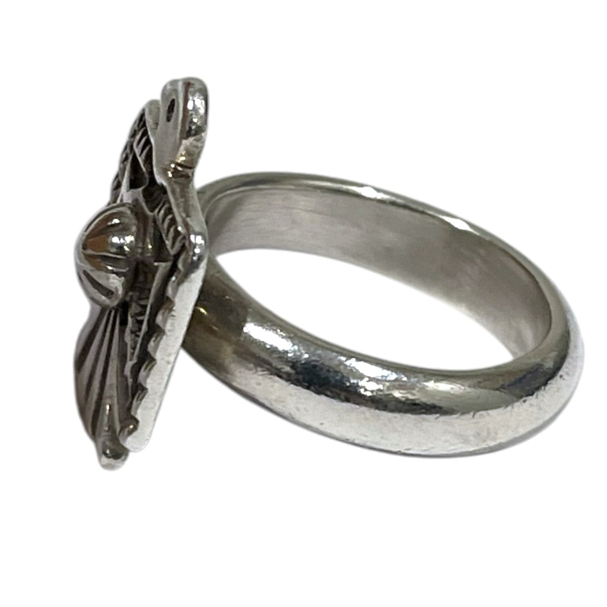 インディアンジュエリー サンダーバード スタンプワーク リング Thunderbird Stamp Work Ring Darrell Cadman ダレル・キャドマン ナバホ族 古着・中古-3枚目のアイテム画像