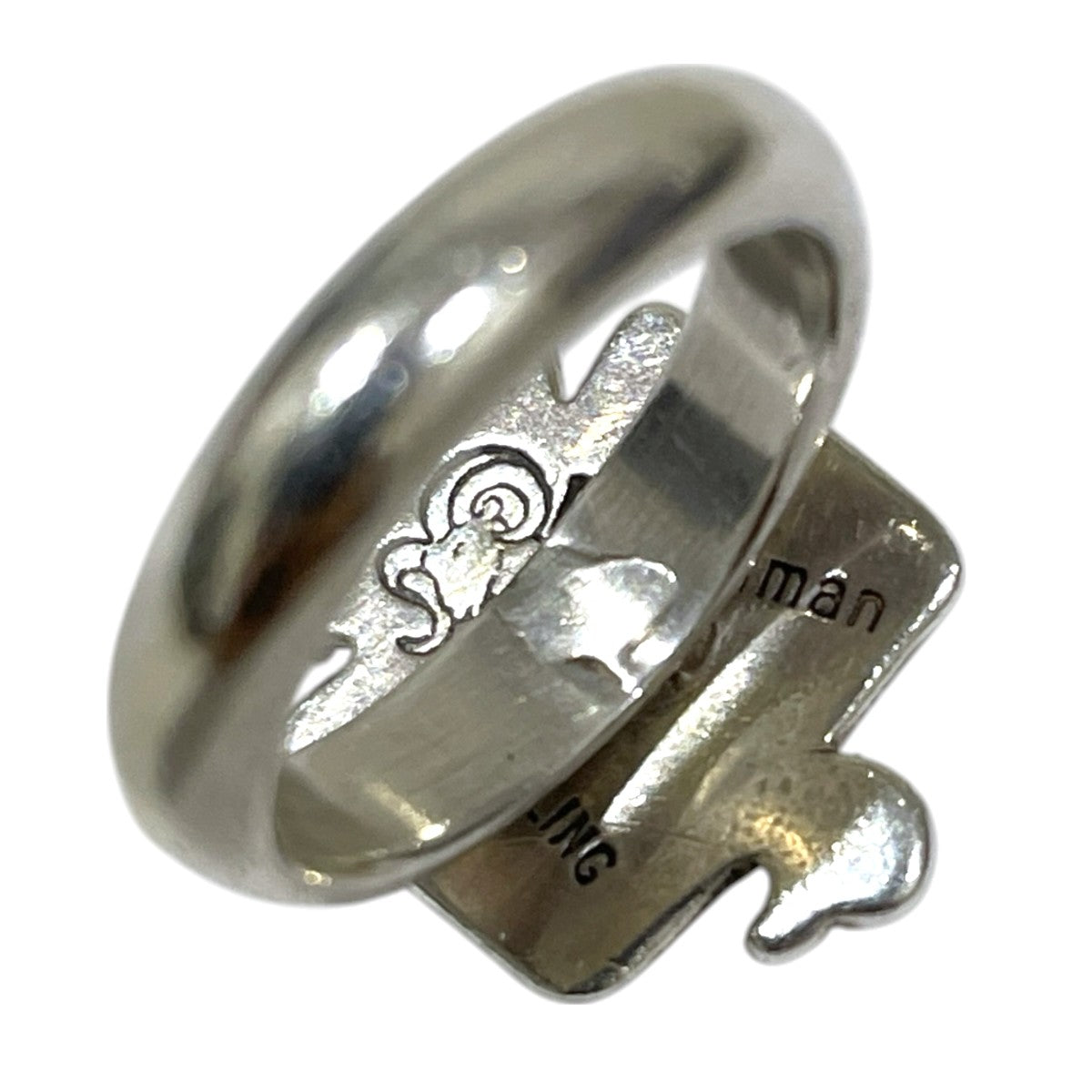 インディアンジュエリー サンダーバード スタンプワーク リング Thunderbird Stamp Work Ring Darrell Cadman ダレル・キャドマン ナバホ族 古着・中古-8枚目のアイテム画像