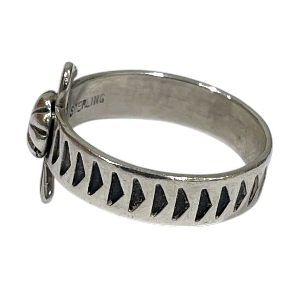 サンダーバード ナロースタンプワーク リング Thunderbird Narrow Stamp Work Ring Darrell Cadman ダレル・キャドマン ナバホ族