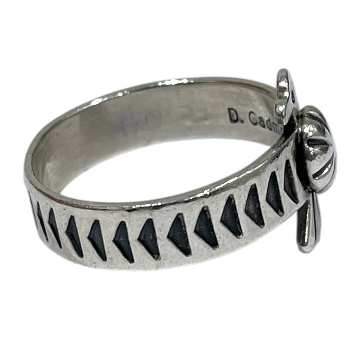 サンダーバード ナロースタンプワーク リング Thunderbird Narrow Stamp Work Ring Darrell Cadman ダレル・キャドマン ナバホ族