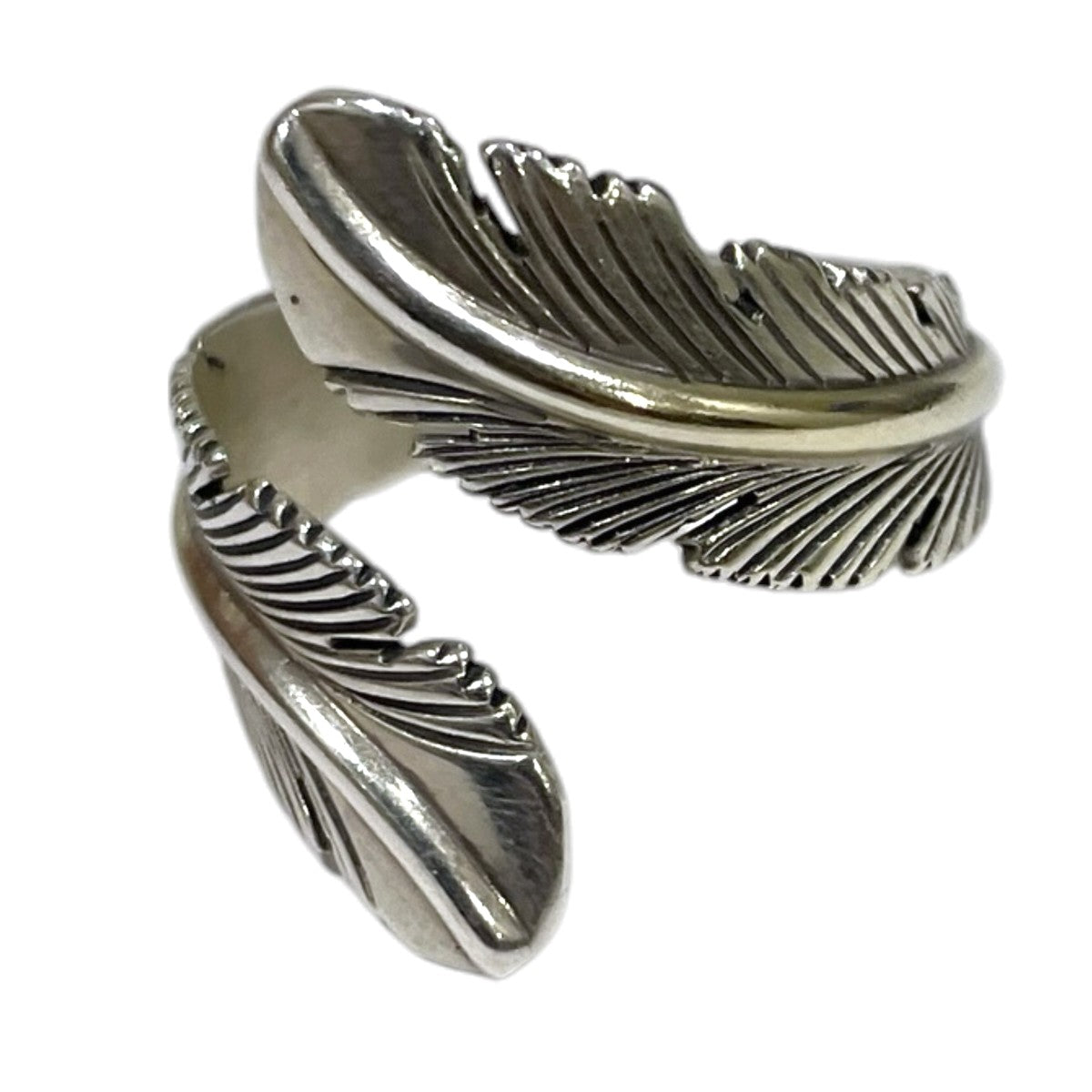 インディアンジュエリー シルバーリング Eagle Feather Adjustable Ring イーグルフェザー アジャスタブル リング Harvey Mace ハービー・メイス ナバホ族 古着・中古-1枚目のアイテム画像