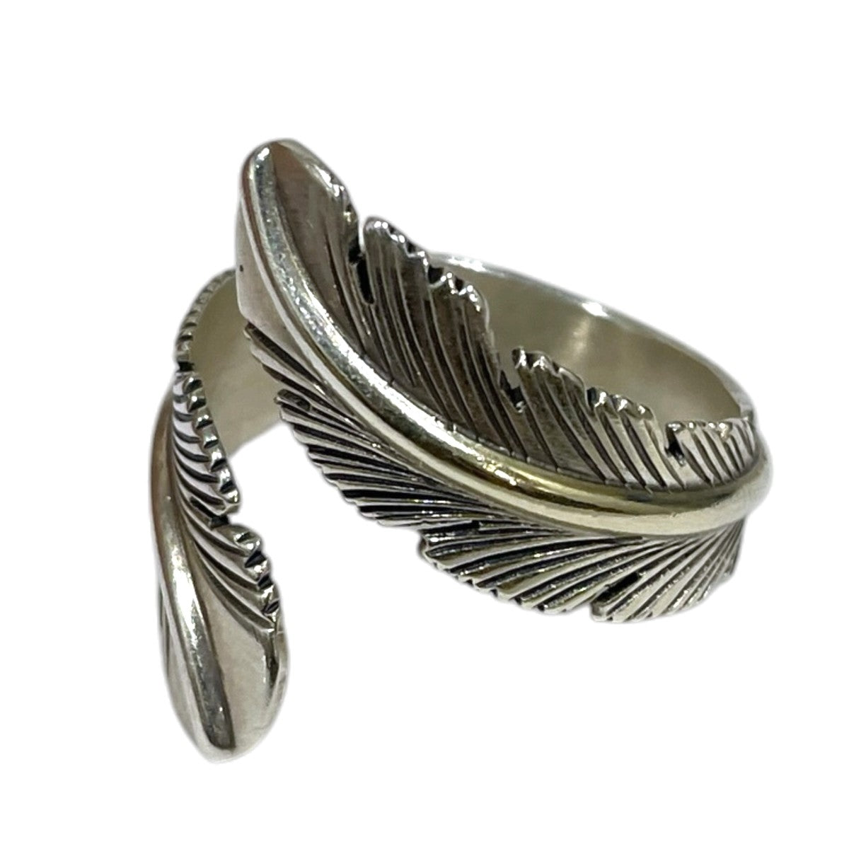 インディアンジュエリー シルバーリング Eagle Feather Adjustable Ring イーグルフェザー アジャスタブル リング Harvey Mace ハービー・メイス ナバホ族 古着・中古-2枚目のアイテム画像