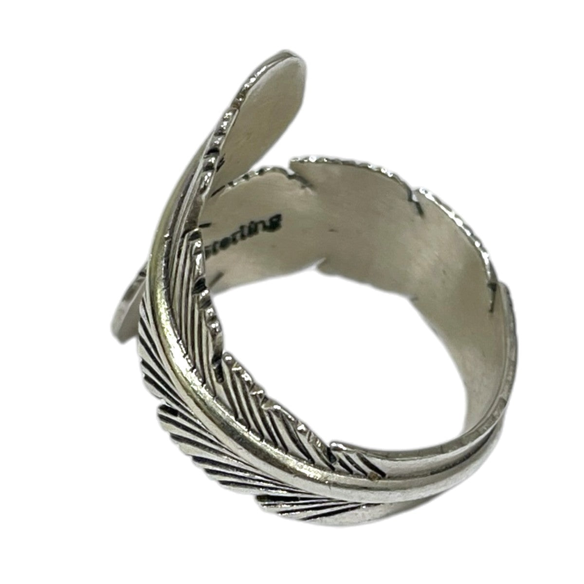 インディアンジュエリー シルバーリング Eagle Feather Adjustable Ring イーグルフェザー アジャスタブル リング Harvey Mace ハービー・メイス ナバホ族 古着・中古-3枚目のアイテム画像