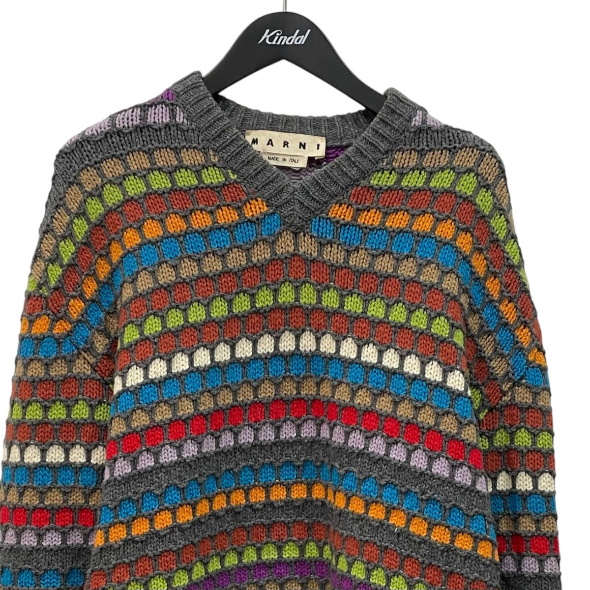 MARNI Vネックニット 古着・中古-2枚目のアイテム画像