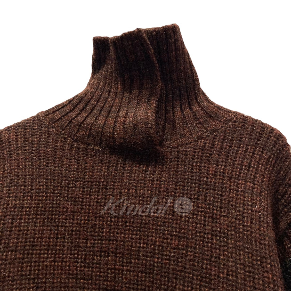 22AW「Suzani patchwork knit」エルボーパッチタートルネックニット