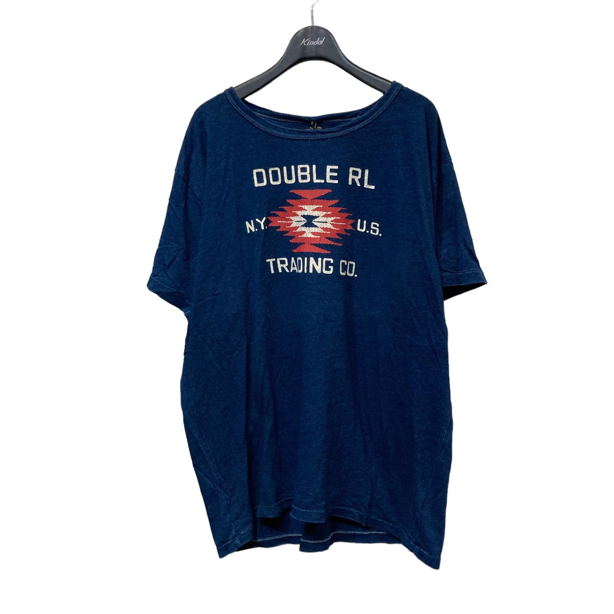 RRL(ダブルアールエル) 「Logo Indigo Jersey T-Shirt」プリントT 