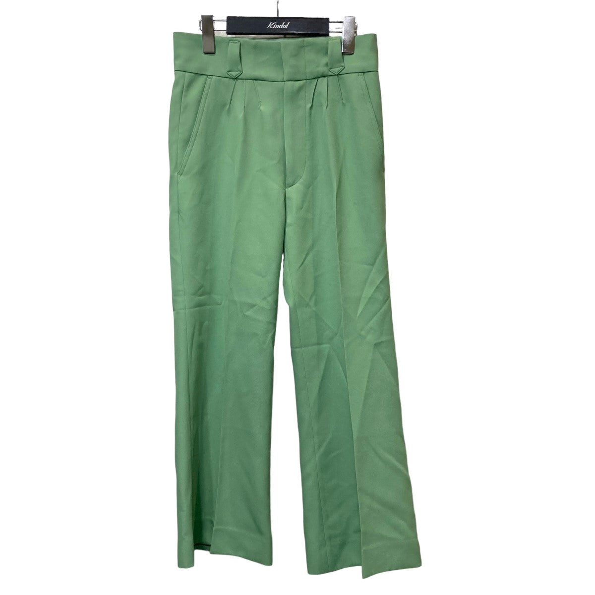 SHIKITARI(シキタリ) 23SS「Pintuck mega flare slacks」フレアスラックスパンツ SHIKITARI2022-04  グリーン サイズ S｜【公式】カインドオルオンライン ブランド古着・中古通販【kindal】