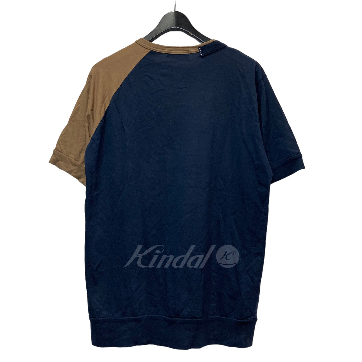 kolor(カラー) 21SS スウィッチングTシャツ カットソー「プレミアムコットン DOCKING CUTSEW」 21SCM-T10206  ネイビー×ベージュ サイズ 3｜【公式】カインドオルオンライン ブランド古着・中古通販【kindal】