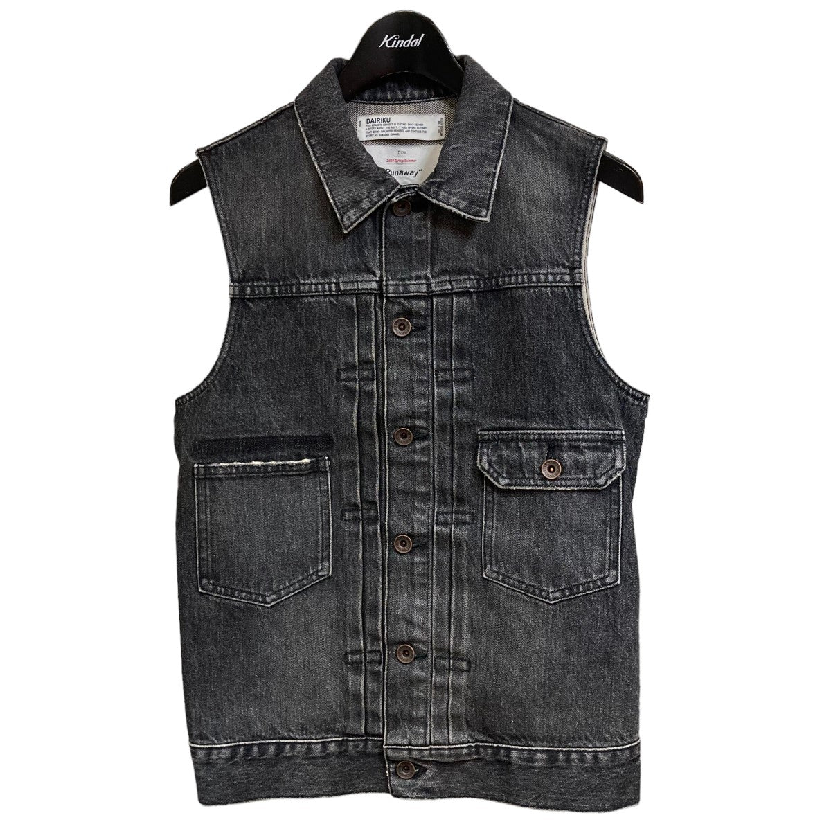 23SS 「No sleeve Denim Vest」 デニムベスト