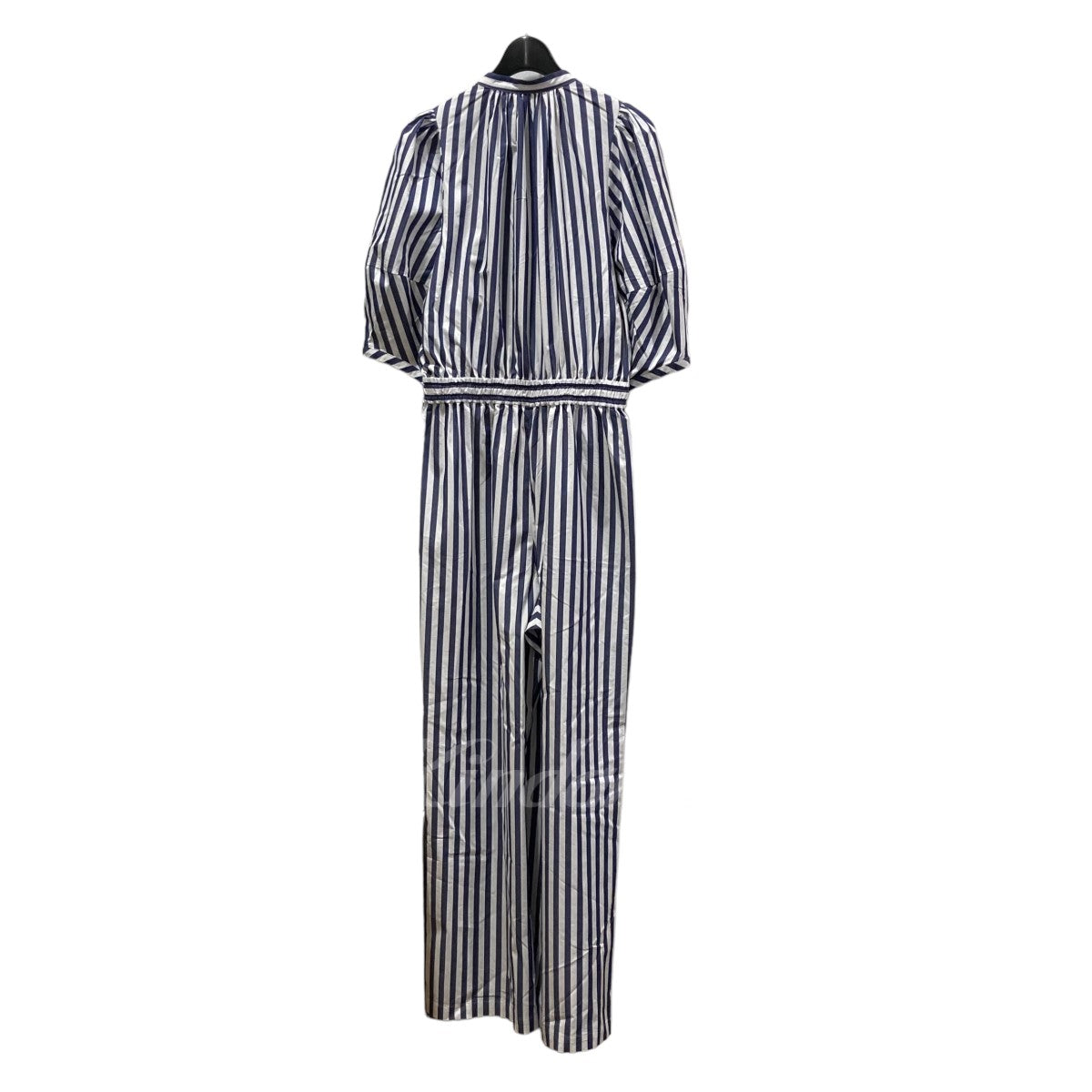 HYKE(ハイク) 23SS「T／C STRIPED BALLOON SLEEVE JUMPSUIT