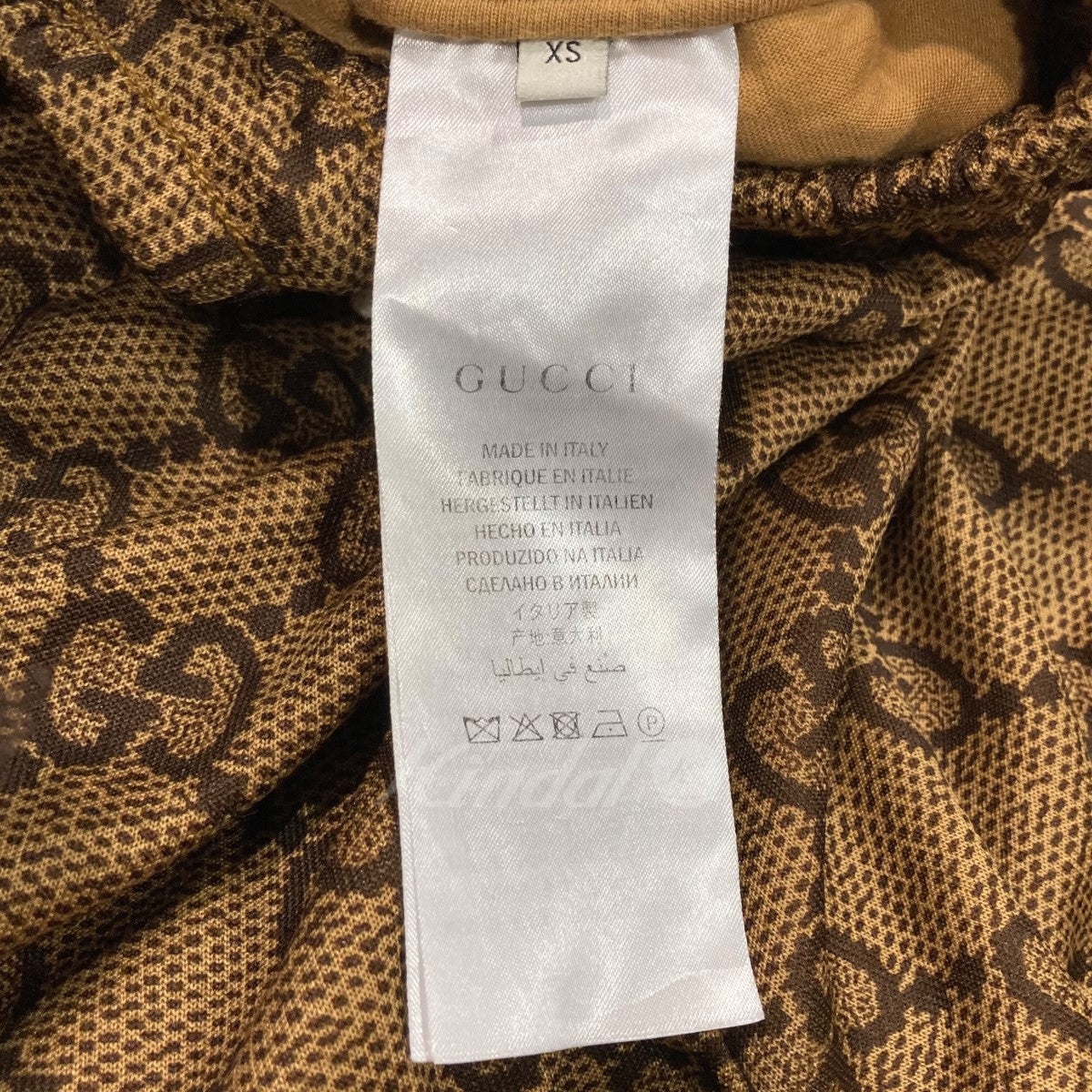 GUCCI(グッチ) GGテクニカルトラックパンツ 523489 ブラウン サイズ XS ...