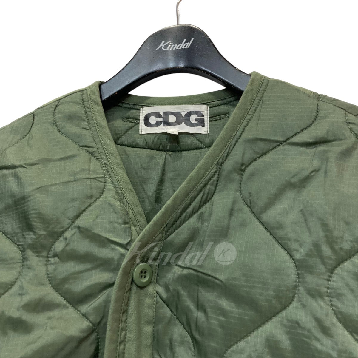 CDG(シーディージー) キルティングジャケット グリーン サイズ:S メンズ ジャケット・ブルゾン 中古・古着