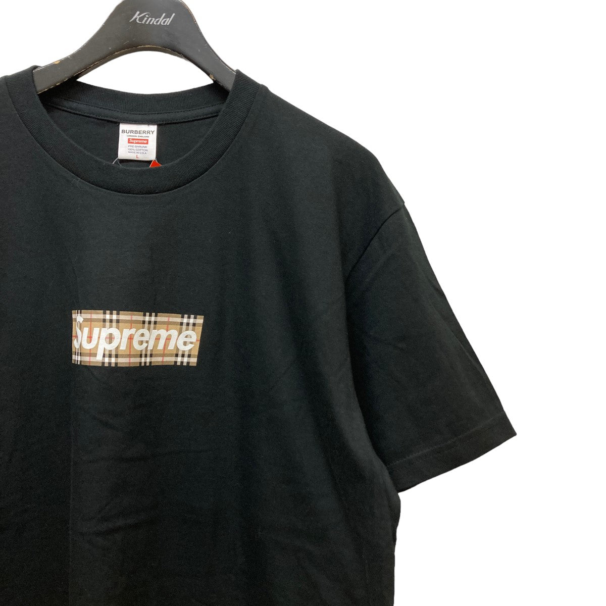 Supreme×BURBERRY 22SSBox Logo TeeボックスロゴTシャツ ブラック サイズ L｜【公式】カインドオルオンライン  ブランド古着・中古通販【kindal】