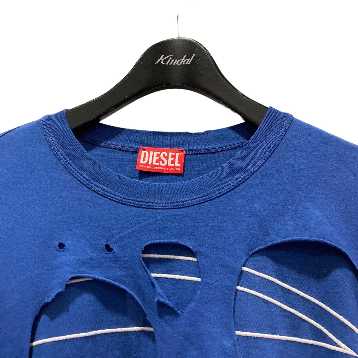 DIESEL(ディーゼル) ダメージ加工Tシャツ ブルー サイズ S｜【公式