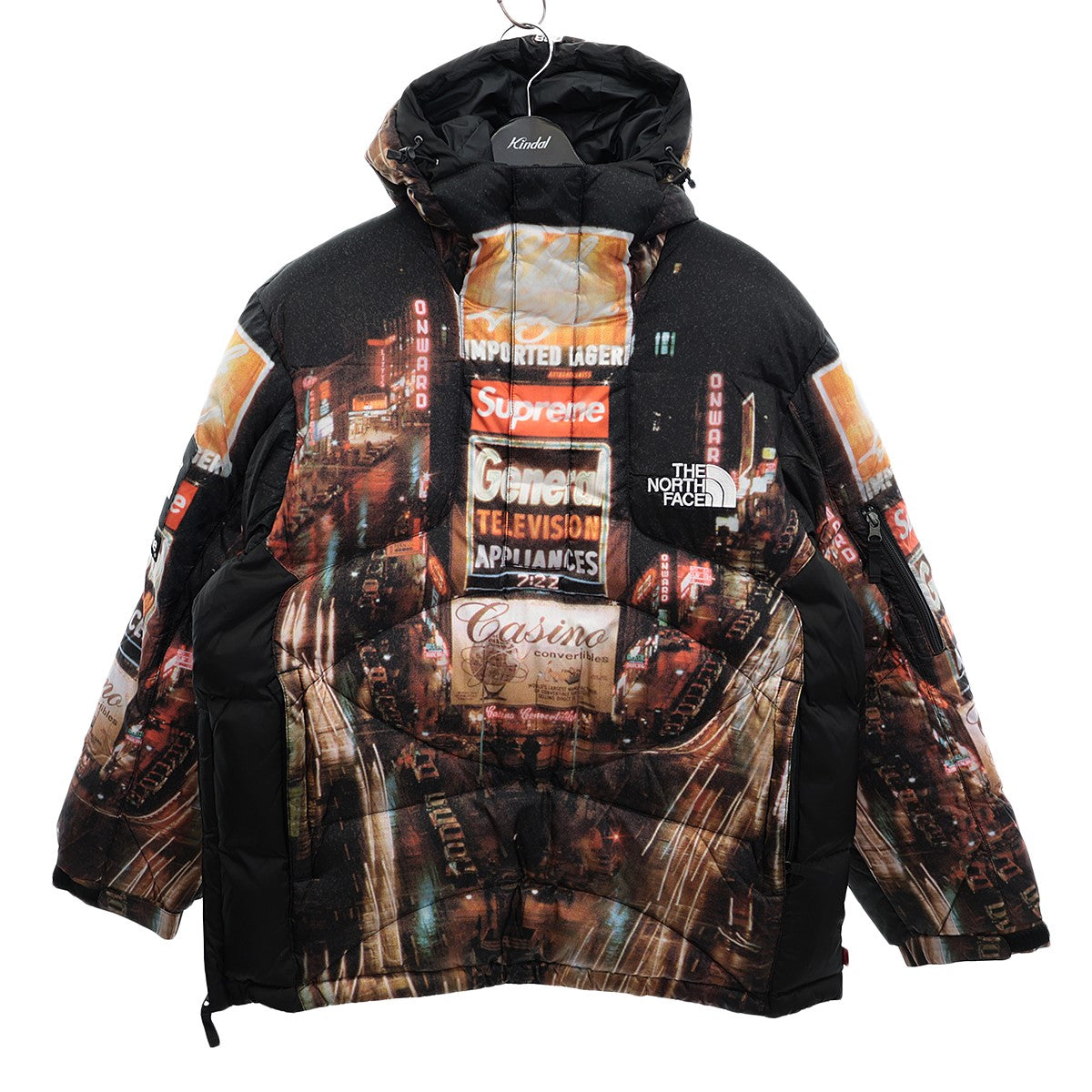 Supreme×THE NORTH FACE Half Zip Hooded Pullover Times Square 