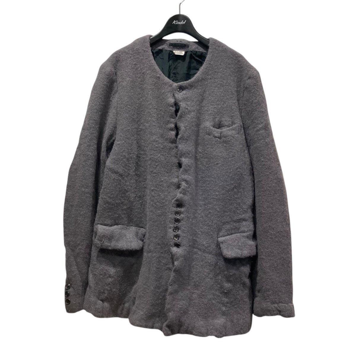 COMME des GARCONS HOMME PLUS 22AWウール縮絨ノーカラージャケットPJ-J048 古着・中古-1枚目のアイテム画像