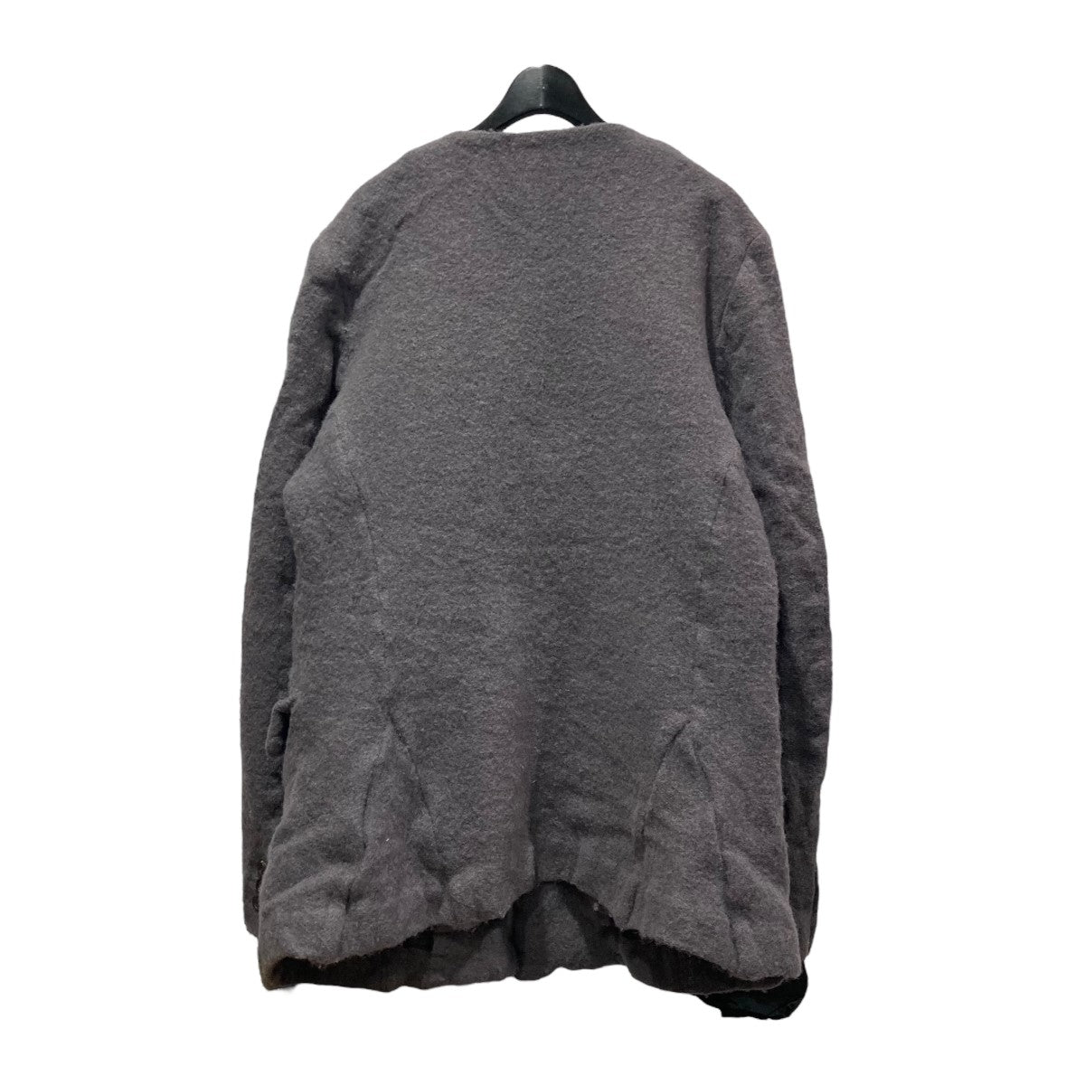 COMME des GARCONS HOMME PLUS 22AWウール縮絨ノーカラージャケットPJ-J048 古着・中古-2枚目のアイテム画像
