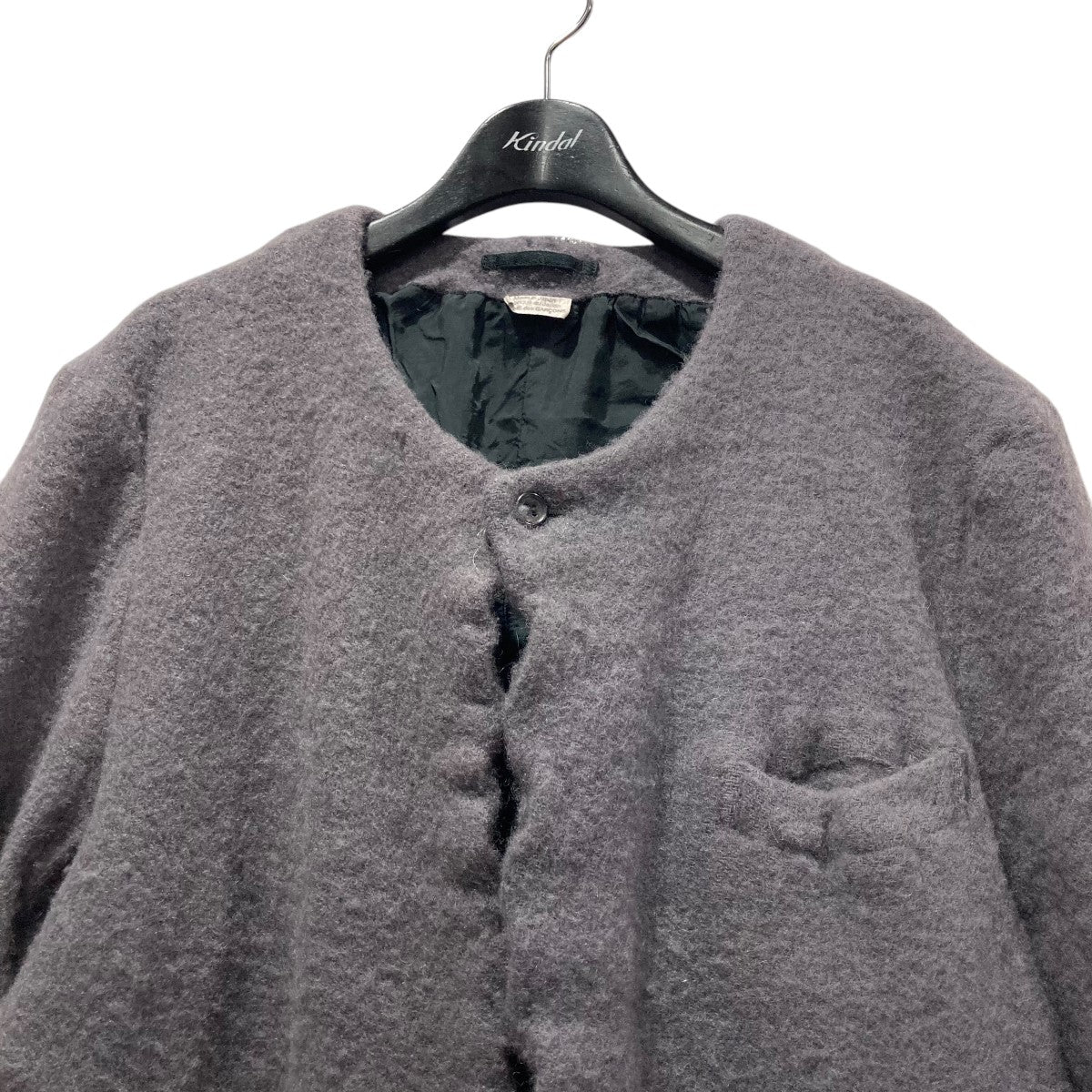COMME des GARCONS HOMME PLUS 22AWウール縮絨ノーカラージャケットPJ-J048 古着・中古-3枚目のアイテム画像