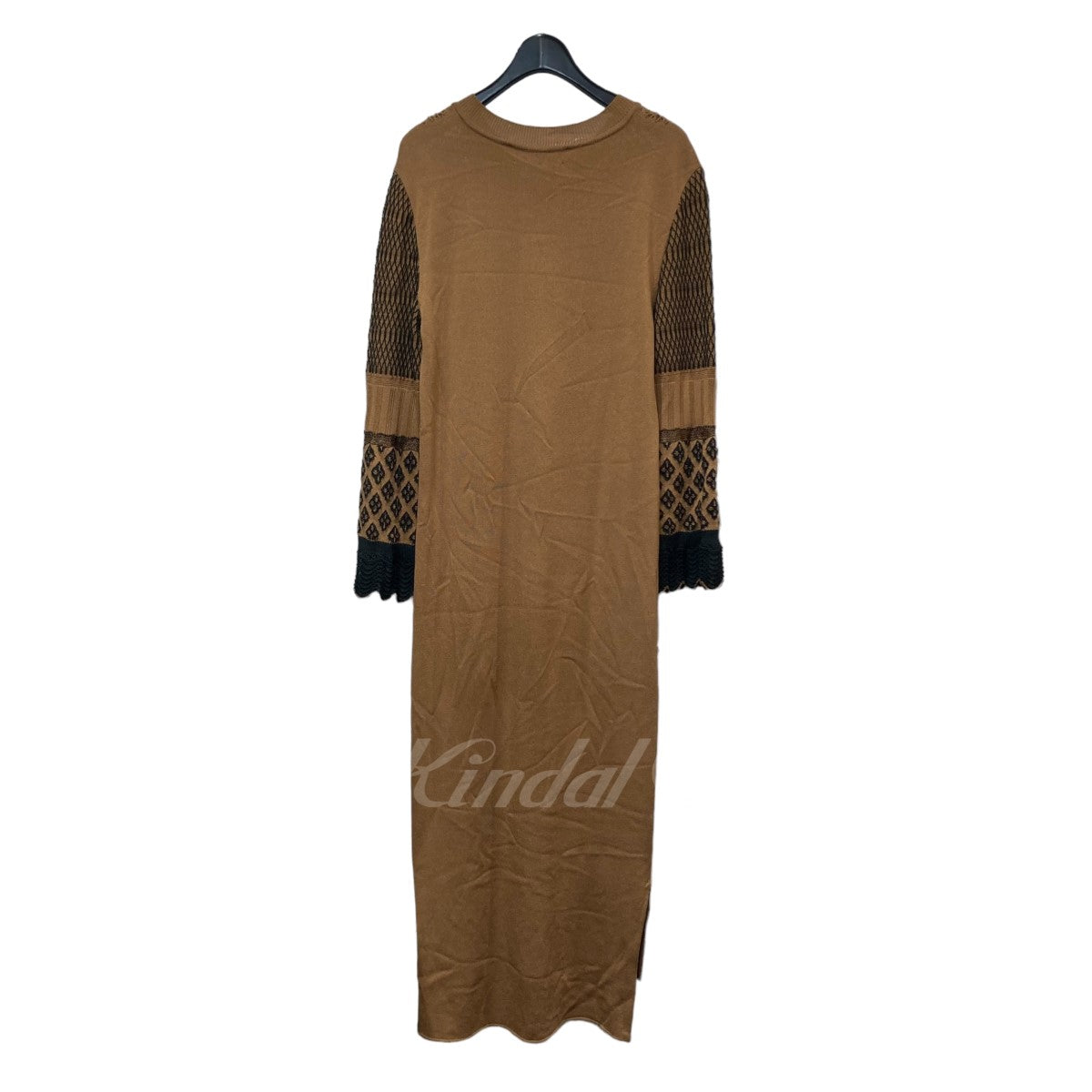 mame kurogouchi(マメ クロゴウチ) 「I-Line Knit Dress」ニットワンピース MM19AW KN722 ベージュ サイズ  S｜【公式】カインドオルオンライン ブランド古着・中古通販【kindal】