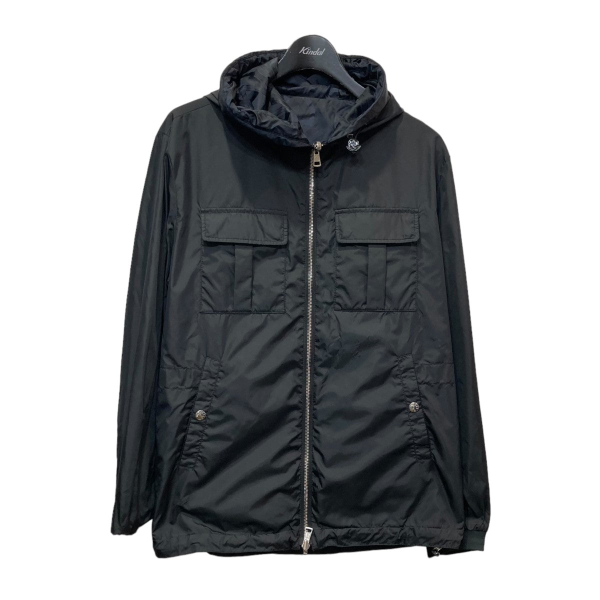 MONCLER(モンクレール) ｢CORDIER GIUBBOTTO｣ リバーシブルジップアップジャケット 29966087PTYC ネイビー×ブラック  サイズ S｜【公式】カインドオルオンライン ブランド古着・中古通販【kindal】