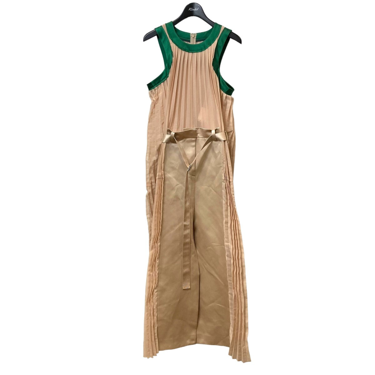 sacai(サカイ) Silk Satin Mix Dressチュールドッキングワンピース22-06114 22-06114 ベージュ サイズ 1｜【公式】カインドオルオンライン  ブランド古着・中古通販【kindal】