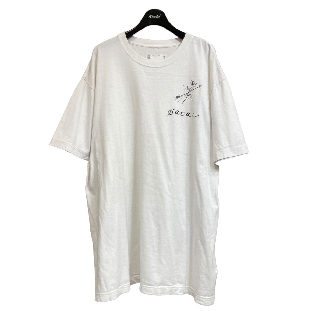 sacai×Dr．Woo 刺繍Tシャツ19-02144M 19-02144M ホワイト サイズ L 