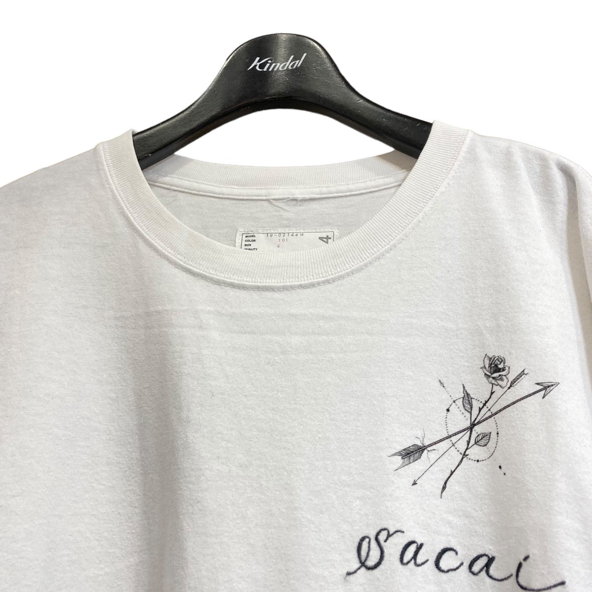sacai×Dr．Woo 刺繍Tシャツ19-02144M 19-02144M ホワイト サイズ L ...
