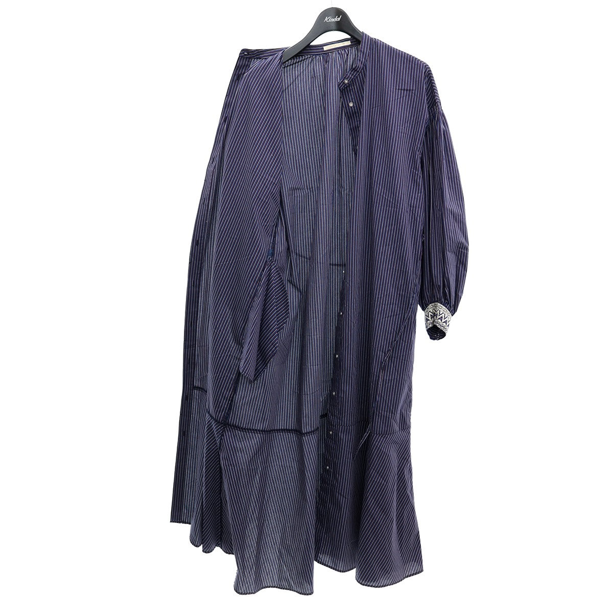 ne quittez pas(ヌキテパ) Poplin Stripe Shirts Dress