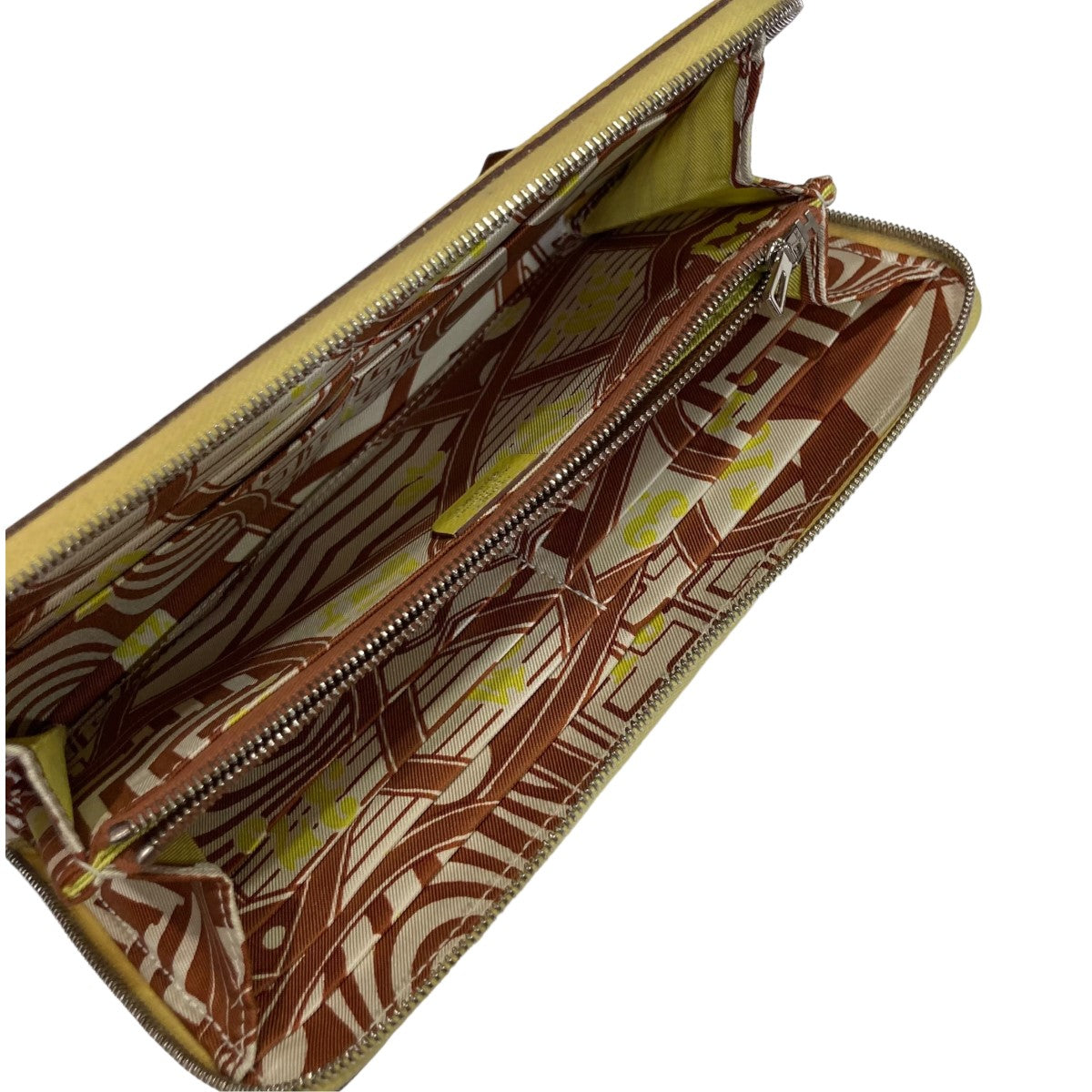 ★美品★ エルメス シルクイン 長財布 イエロー ラウンドジップ HERMES エルメス ヴォーエプソン アザップ ロング シルクイン