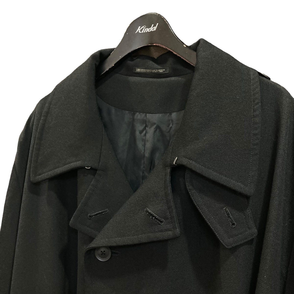 Yohji Yamamoto pour homme(ヨウジヤマモトプールオム) 21AWアーミーギャバトレンチコートHX-C23-103  HX-C23-103 ブラック サイズ 3｜【公式】カインドオルオンライン ブランド古着・中古通販【kindal】