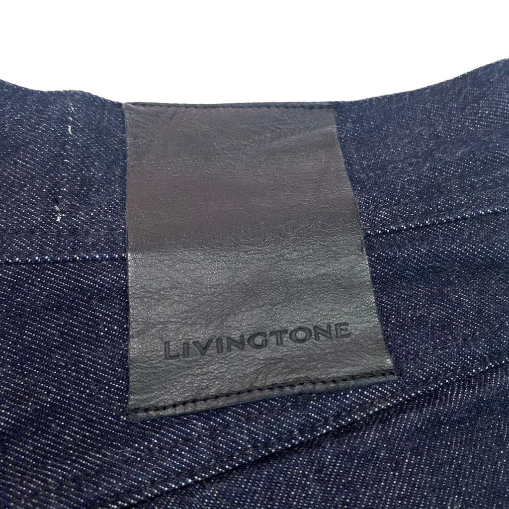LIVINGTONE(リヴィントーン) BLEK Zipper fly high waistデニムパンツ 