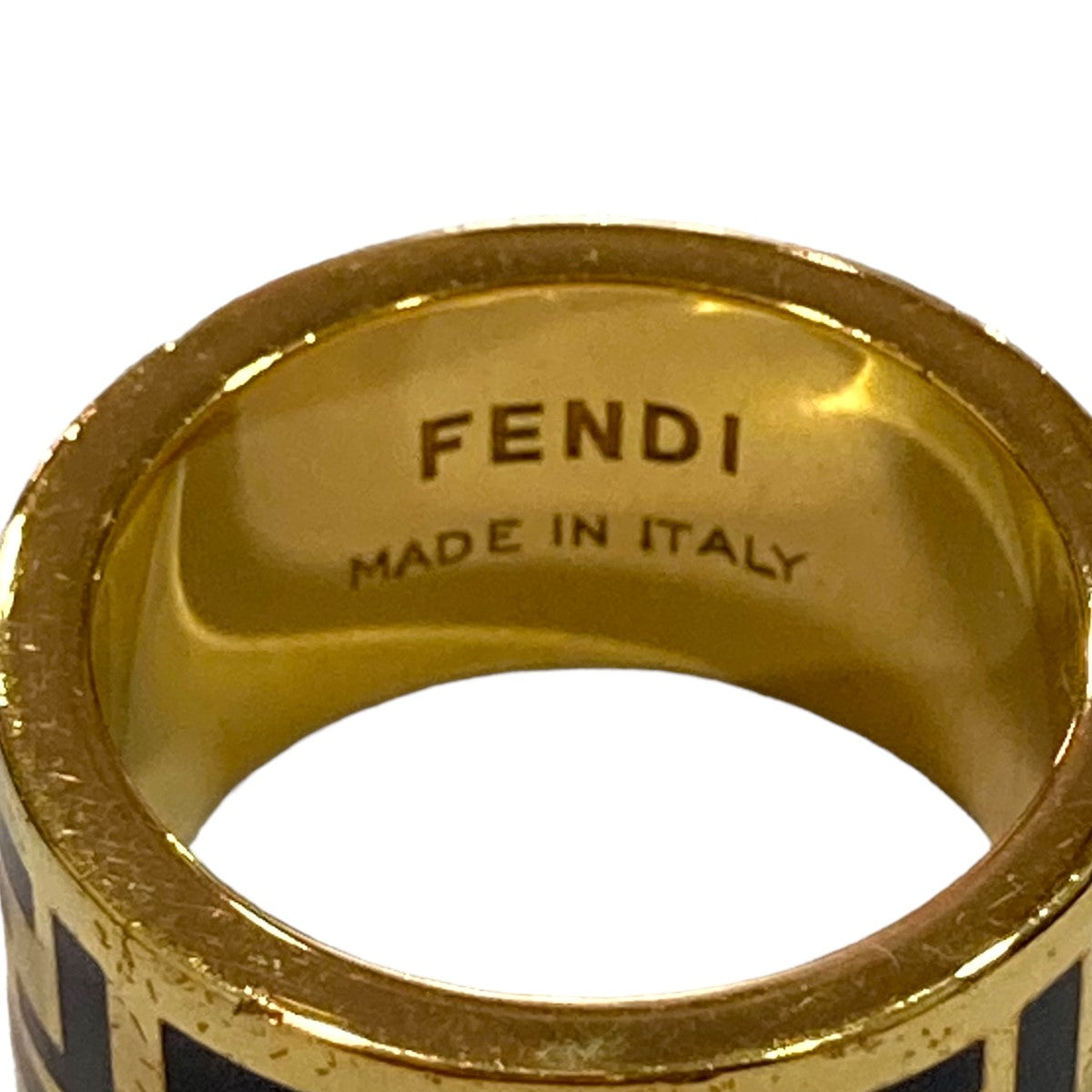 FENDI(フェンディ) フォーエバーフェンディリング ゴールド×ブラック サイズ 11号｜【公式】カインドオルオンライン  ブランド古着・中古通販【kindal】