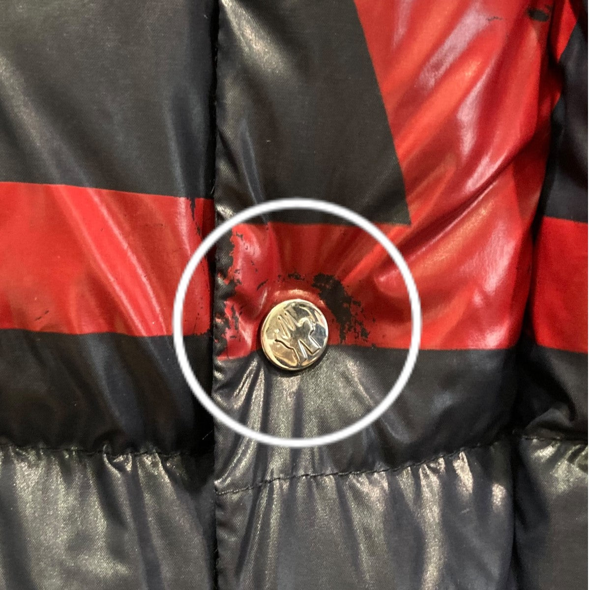 V Logo Navy Rosso Mens Down Jacketダウンジャケット