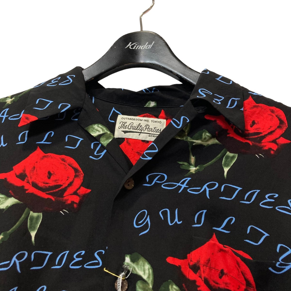 wackomaria アロハシャツ　skull navy ほぼ新品 wackomaria アロハシャツskull navy ほぼ新品